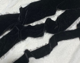 Black Silk Velvet Ribbon ( 4 Widths to choose from)