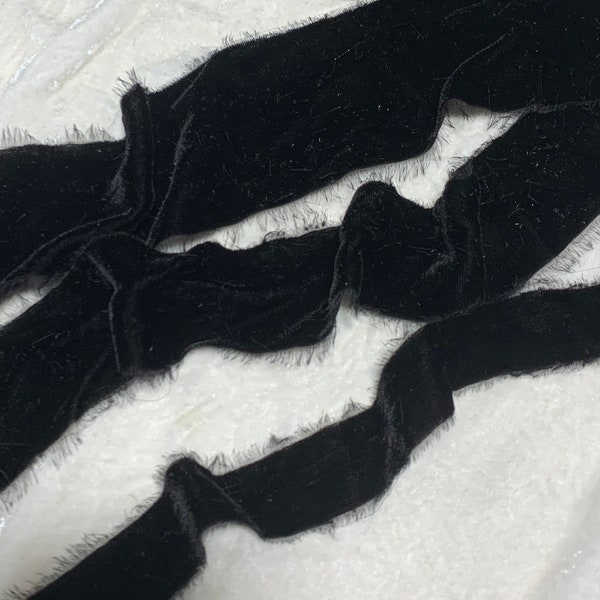 Black Silk Velvet Ribbon ( 4 Widths to choose from)