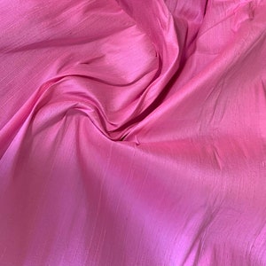 Bubblegum Pink - Silk Dupioni Fabric