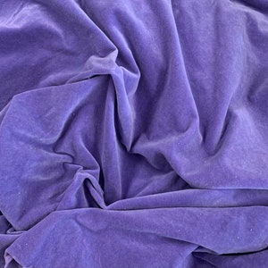 Hand Dyed Purple - Cotton Velveteen Fabric