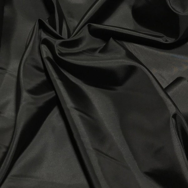 Black - Polyester Lining Fabric