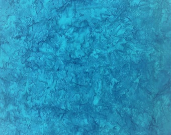 Turquoise Blue Shadows - Banyan Batik Tone on Tone 100% Cotton Fabric