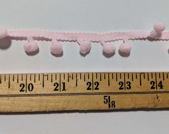 BABY PINK Pom Pom Trim (3/4" wide)