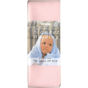 Wrights Satin Blanket Binding- Navy, Pink, Hunter, Delft Blue 2 x 4 3/4  yds