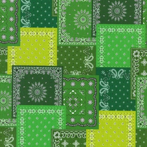 Bandana Verde - Kokka Japan Tessuto di cotone