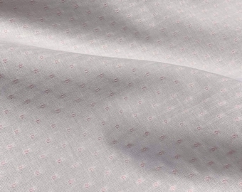 Roze Imperial Poly Cotton Old Fashioned Dotted Swiss - Spechler-Vogel stof