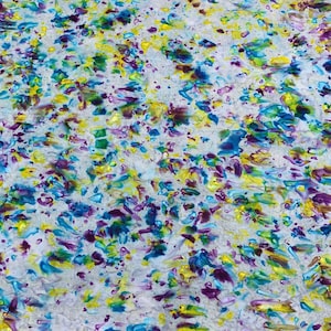 Blue Yellow Purple Ink Blot - Color Me Banyan - Banyan Batiks Studio for Northcott Fabric