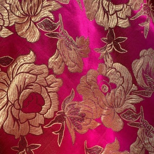 Hot Pink Silk Brocade JV-1484/1 Fabric
