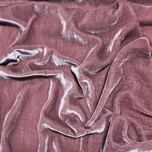 DUSTY ROSE Silk Velvet Fabric