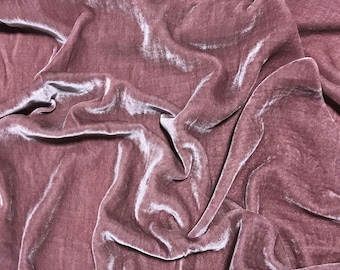 DUSTY ROSE Silk Velvet Fabric