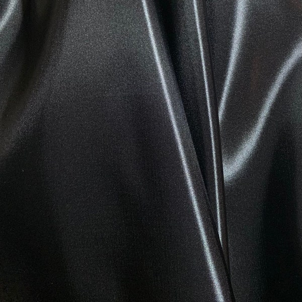 Dark Grey Silk Duchess Satin Fabric main image 0