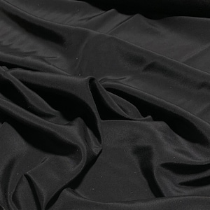 Black - 16mm Silk Crepe de Chine Fabric