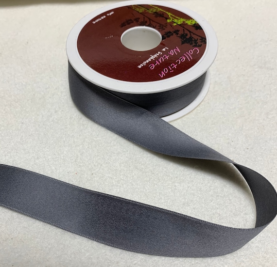 Gray satin ribbon discount