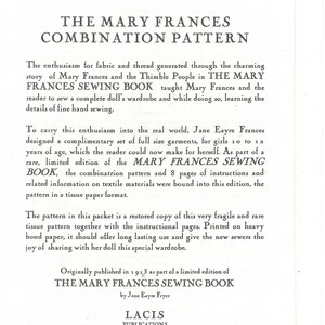 Mary Frances Combination Pattern - Lacis Publications