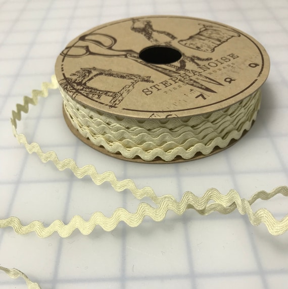 ivory none - Ivory Ric Rac Trim made in France 3/8" wide x 3 yards