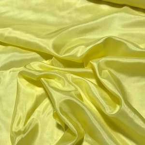 BRIGHT YELLOW China Silk HABOTAI Fabric