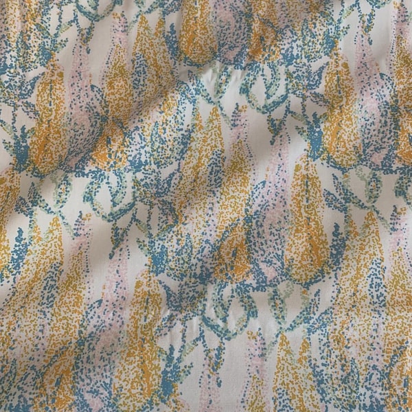 Blue & Yellow Dotted Floral - Millie Fleur - by Art Gallery 100% Cotton Fabric