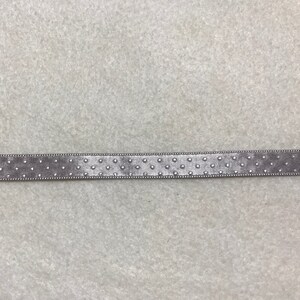 Silbergrau Metallic Polka Dot Satinband Zierleiste Made in France 1/2&quot; breit