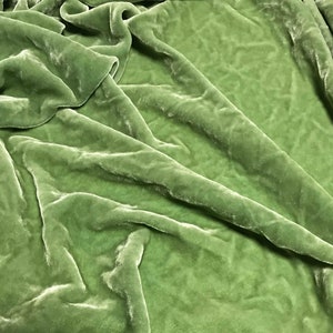 CELADON Hand Dyed Silk Velvet Fabric - Etsy