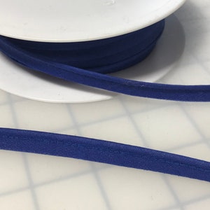 BLUE Poly Cotton Piping Trim Made in France 3/8&quot;