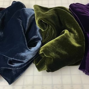 Silk VELVET Victorian Jewels Fabric Sample Set Remnants Lot 6x45&quot; each