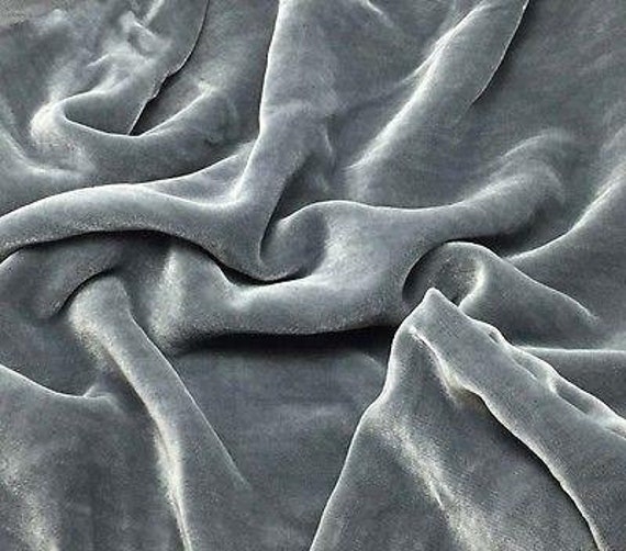 DYEABLE GRAY (black Ground Natural Pile) Silk Velvet Fabric - Etsy