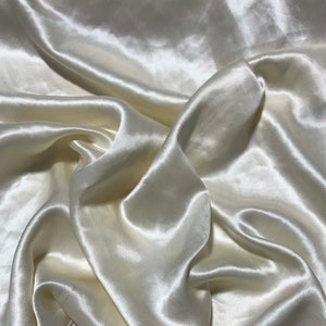 Cream - Silk Charmeuse Fabric