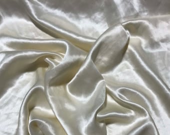 Cream - Silk Charmeuse Fabric