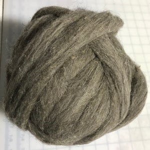 Natural Taupe - Finest Romney & Merino Wool Roving (.5 Oz)