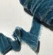 Hand Dyed Victorian Blue Silk Velvet Ribbon ( 4 Widths to choose from) 