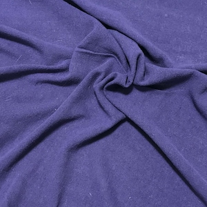 MIDNIGHT BLUE Hand Dyed Raw Silk Gauze NOIL Fabric
