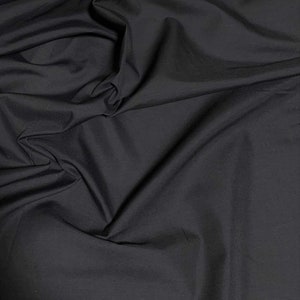 Black - Polyester/Cotton Broadcloth Fabric
