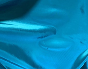 Turquoise - Faux Silk Taffeta Fabric