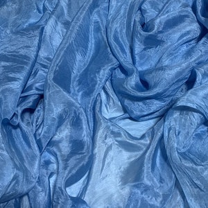 Hand Dyed EVENING BLUE China Silk HABOTAI Fabric