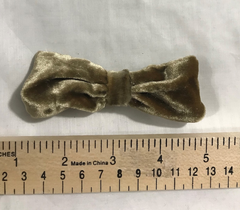 Double Sided Velvet Handmade Antique Gold SILK VELVET Bow