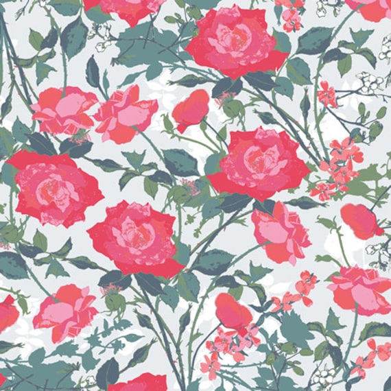 Rosemantic Trellis Bright - Picturesque by Katarina Roccella for Art  Gallery 100% Cotton Fabric - Etsy