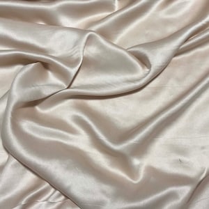 Pale Peach - Sandwashed Silk Charmeuse Fabric