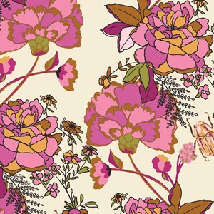 Greet the Guests Blush - 365 Fifth Avenue - by Bari J. for Art Gallery 100% Cotton Fabric