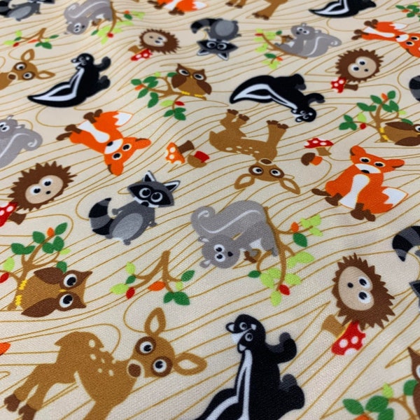 Babyville Boutique PUL Waterproof Fabric Woodland Forest Animals