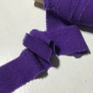 Hand Dyed Violet Purple 100% Silk Noil Ribbon 3 Widths to - Etsy