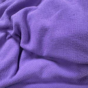 BRIGHT LAVENDER Hand Dyed Raw Silk Waffle Weave Check NOIL Fabric