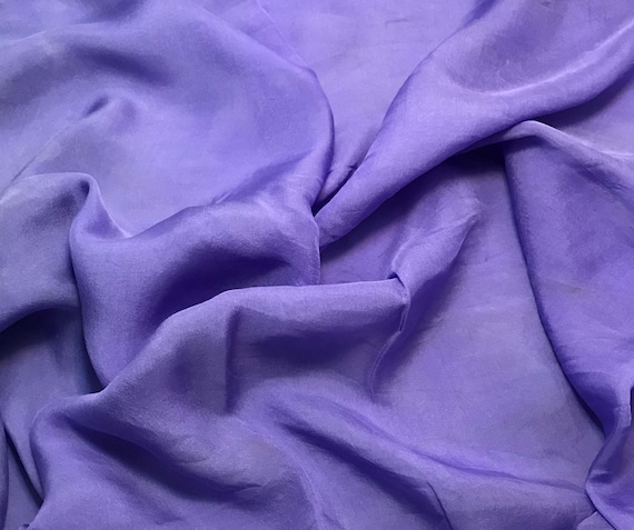 Sheer Soft Silk ORGANZA Fabric Hand Dyed CORNFLOWER BLUE 1//3 yard remnant
