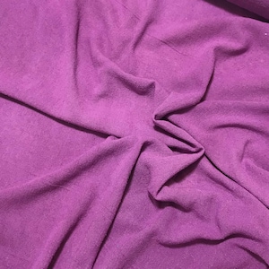 PURPLE Hand Dyed Raw Silk Gauze NOIL Fabric