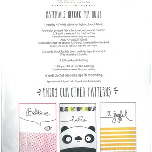 Believe - Cursive Quilts Pattern & Kit W/ Bias Tape - Vintage Door - Etsy