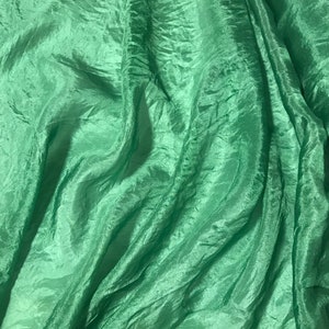 Hand Dyed Moss Green China Silk HABOTAI Fabric