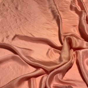 PEACH Hand Dyed Silk Twill Fabric