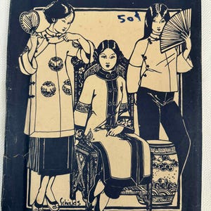 Vintage 1970s Chinese Jacket Folkwear Pattern #114