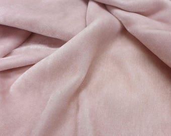 BLUSH PINK Silk Velvet Fabric