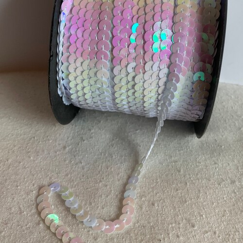 Iridescent Aqua Blue Sequin Ribbon 1/4 Wide 5 Yards - Etsy