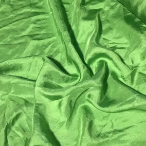 APPLE GREEN Hand Dyed Silk Twill Fabric